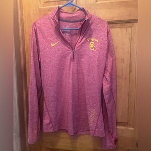 Nike Red Dri-Fit Quarter-Zip Pullover